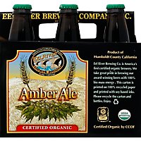 EEL River Organic Amber Ale Beer Bottles - 6-12 Fl. Oz. - Image 2