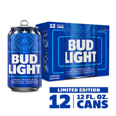 Bud Light Beer Cans - 12-12 Fl. Oz. - Image 1