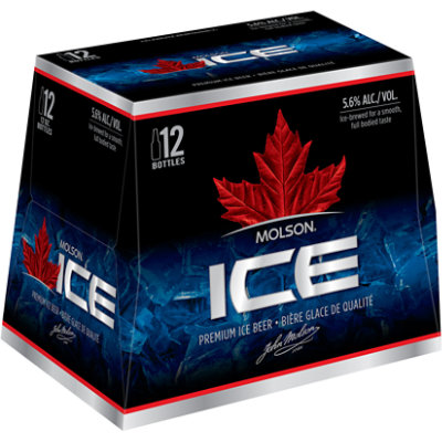 Molson Ice North American Style Lager Beer 5.6% ABV Bottles - 12-12 Fl. Oz. - Image 1