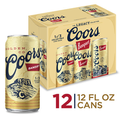 Coors Banquet American Style Lager Beer 5% ABV Cans - 12-12 Fl. Oz. - Image 1