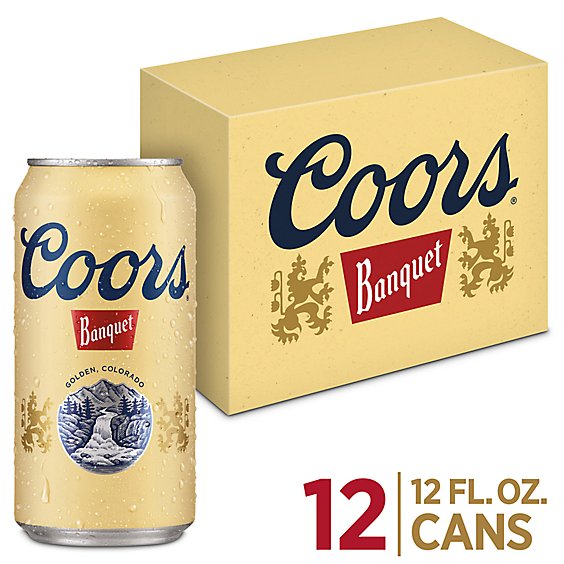 Coors Banquet Beer American Style Lager 5% ABV Cans - 12-12 Fl. Oz.
