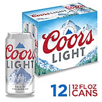Coors Light Beer American Style Light Lager 4.2% ABV Cans - 12-12 Fl. Oz. - Image 1