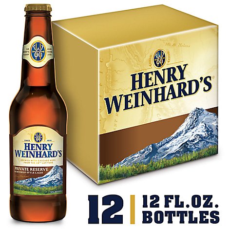 Henry Weinhard's Private Reserve Craft Beer American Pale Lager 4.7% ABV Bottles - 12-12 Fl. Oz.