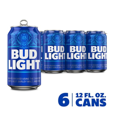 Bud Light Beer Cans - 6-12 Fl. Oz.