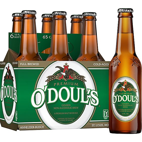 O'Doul's Premium Golden Non Alcoholic Brew Bottles - 6-12 Fl. Oz.