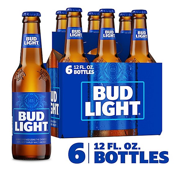 Bud Light Beer In Bottles - 6-12 Fl. Oz.