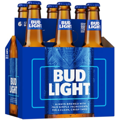 Bud Light American Lager Beer in Bottles - 6 - 12 Fl. Oz. - Image 3