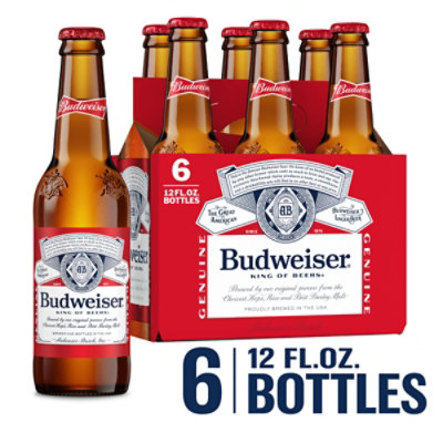 Budweiser Beer Bottles - 6-12 Fl. Oz.