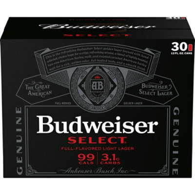 Budweiser Select 4.3% ABV Light Beer In Cans - 30-12 Fl. Oz. - Image 2