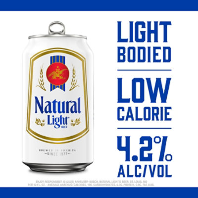 Natural Light Beer 4.2% ABV In Cans - 4-16 Fl. Oz. - Image 2