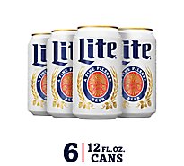 Miller Lite Beer American Style Light Lager 4.2% ABV Cans - 6-12 Fl. Oz.
