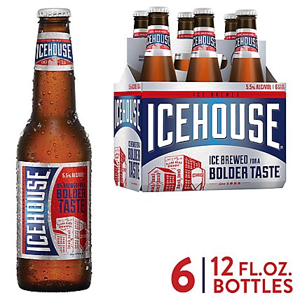 Icehouse Beer American Style Ice Lager 5.5% ABV Bottles - 6-12 Fl. Oz. - Image 1