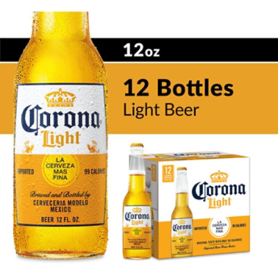 Corona Light Mexican Lager Light Beer 4.0% ABV Bottle - 12-12 Fl. Oz.