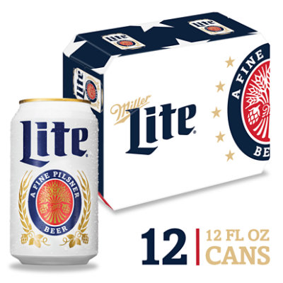 Miller Lite Beer American Style Light Lager 4.2% ABV Cans - 12-12 Fl. Oz.