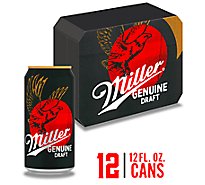 Miller Genuine Draft Beer American Style Lager 4.6% ABV Cans - 12-12 Fl. Oz.