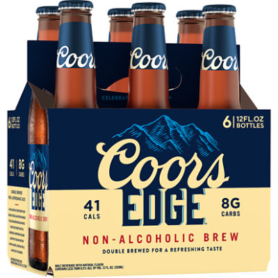 Coors Edge Non- Alcoholic Lager 0.4% ABV Bottles - 6-12 Fl. Oz. - Image 1