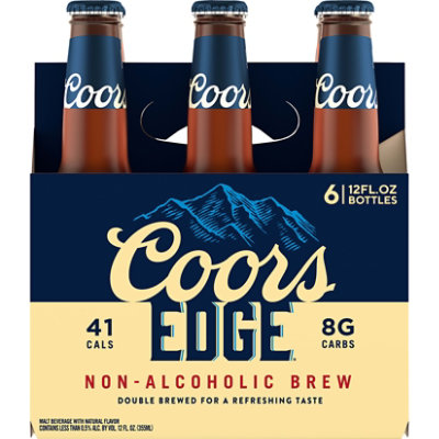 Coors Edge Non- Alcoholic Lager 0.4% ABV Bottles - 6-12 Fl. Oz. - Image 2