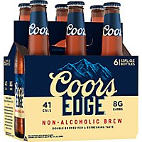 Coors Edge Non Alcoholic Lager 0.4% ABV Bottles - 6-12 Fl. Oz. - Image 1