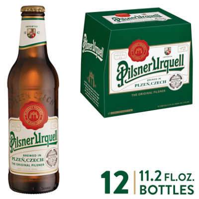Pilsner Urquell Beer Bohemian Pilsner 4.4% ABV Bottles - 12-330 ML