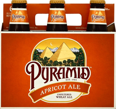 Pyramid Beer Ale Unfiltered Wheat Apricot In Bottles 5.1% ABV - 6-12 Fl. Oz. - Image 2