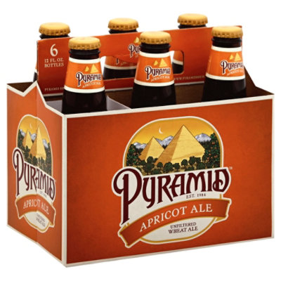 Pyramid Beer Ale Unfiltered Wheat Apricot In Bottles 5.1% ABV - 6-12 Fl. Oz. - Image 1