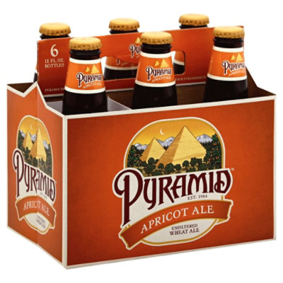 Pyramid Beer Ale Unfiltered Wheat Apricot In Bottles 5.1% ABV - 6-12 Fl. Oz.