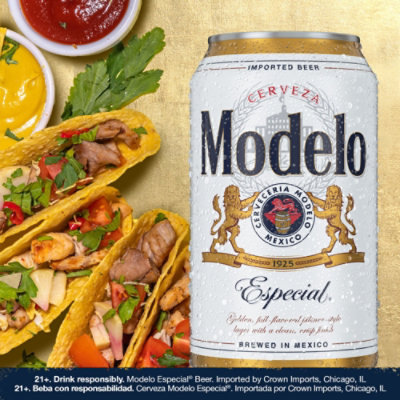 Modelo Especial Lager Mexican Beer 4.4% ABV Can - 6-12 Fl. Oz. - Image 3