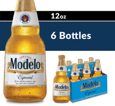 Modelo Especial Mexican Lager Beer 4.4% ABV In Bottles - 6-12 Fl. Oz.