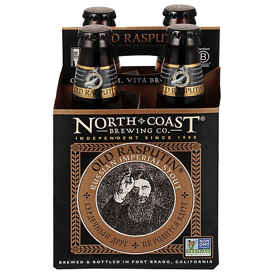 North Coast Brewing Co. Beer Old Rasputin Russian Imperial Stout Bottle - 4-12 Fl. Oz.