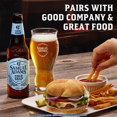 Samuel Adams Cold Snap White Ale Seasonal Beer Bottles - 6-12 Fl. Oz. - Image 5