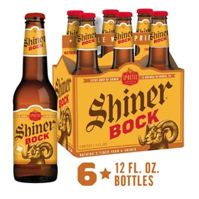 Shiner Bock Beer Bottles - 6-12 Fl. Oz. - Image 1