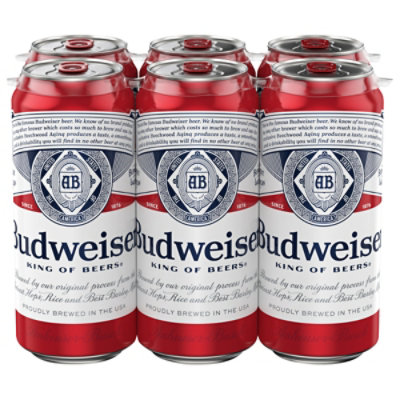 Budweiser American Lager Beer in Cans - 6 - 16 Fl. Oz. - Image 3