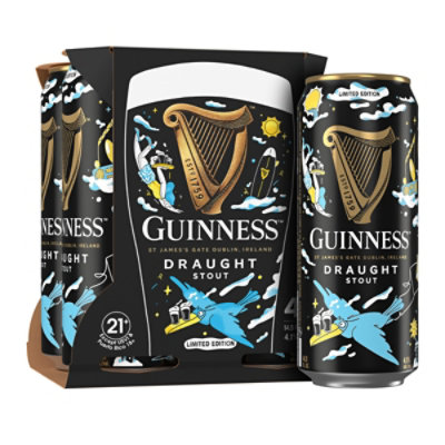 Guinness Draught Stout Beer 4.1% ABV Cans - 4-14.9 Oz - Image 4
