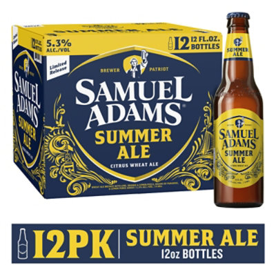 Samuel Adams Summer Ale Seasonal Beer Bottles - 12 - 12 Fl. Oz. - Image 1