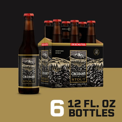 Deschutes Obsidian Stout Beer Bottles - 6-12 Fl. Oz.