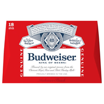 Budweiser American Lager Beer in Bottles - 18 - 12 Fl. Oz. - Image 3