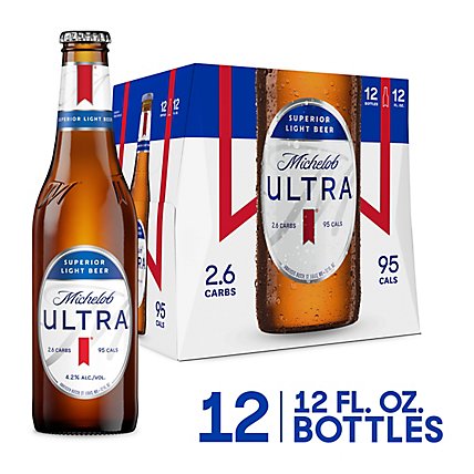 Michelob Ultra Light Beer Bottles - 12-12 Fl. Oz. - Image 1