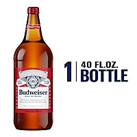 Budweiser Beer Bottle - 40 Fl. Oz. - Image 1