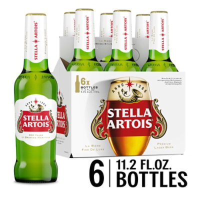 Stella Artois Lager Beer In Bottles - 6-11.2 Fl. Oz.