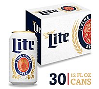 Miller Lite Beer American Style Light Lager 4.2% ABV Cans - 30-12 Fl. Oz.