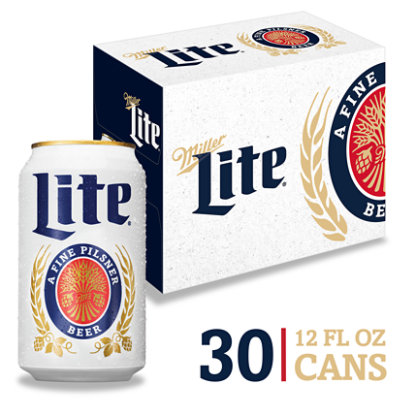 Miller Lite Beer American Style Light Lager 4.2% ABV Cans - 30-12 Fl. Oz.