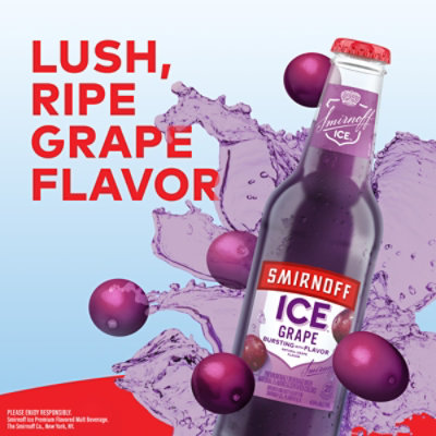 Smirnoff Ice Grape Malt Beverage 4.5% ABV In Bottles - 6-11.2 Oz - Image 1
