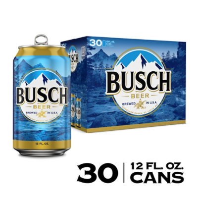 Busch Beer Cans - 30-12 Fl. Oz. - Image 1