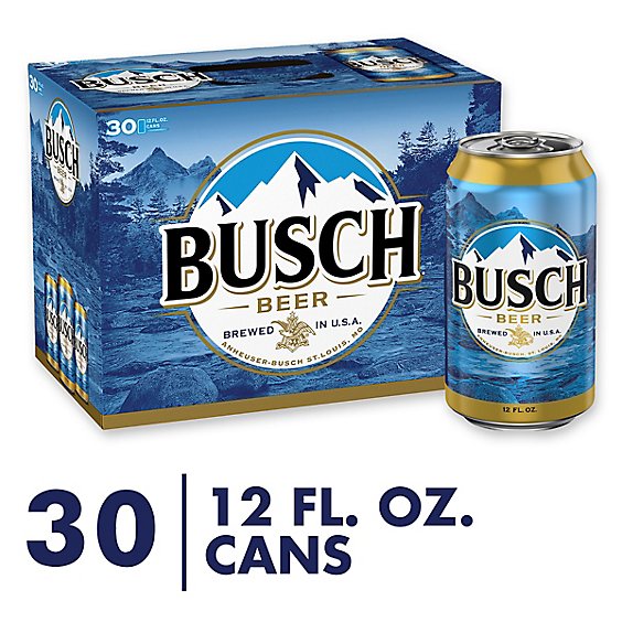 Busch Beer Cans - 30-12 Fl. Oz.