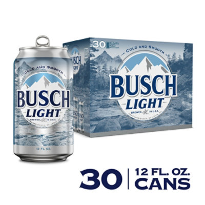 Busch Light American Lager Beer in Cans - 30 - 12 Fl. Oz. - Image 1