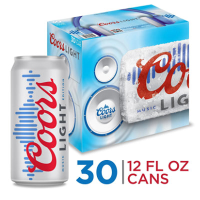 Coors Light American Style Light Lager Beer 4.2% ABV Cans - 30-12 Fl. Oz. - Image 1