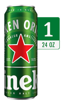 Heineken Original Lager Beer Single Can - 24 Fl. Oz. - Image 1