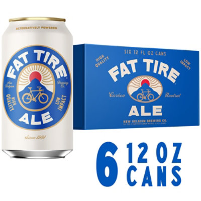 New Belgium Brewing Fat Tire Ale Beer 5.2% ABV Bottles - 6-12 Fl. Oz. - Image 1