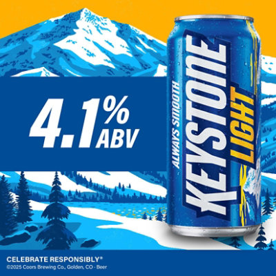Keystone Light American Style Light Lager Beer 4.1% ABV Can - 24 Fl. Oz. - Image 3