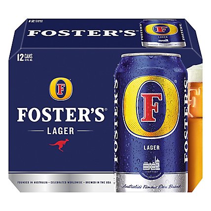 Fosters Premium Ale Lager Beer Cans 5% ABV - 12-12 Fl. Oz. - Image 3